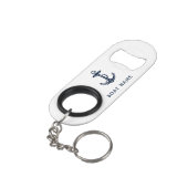 Aangepaste boot Anker Marine Blue Nautical Cruise  Mini Flessenopener (Achterkant Gekanteld)