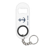 Aangepaste boot Anker Marine Blue Nautical Cruise  Mini Flessenopener (Achterkant)