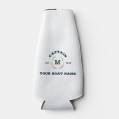 Aangepaste Boot Kapitein Monogram Gouden Laurel Na Flesjeskoeler (Voorkant)