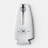 Aangepaste Boot Kapitein Monogram Gouden Laurel Na Flesjeskoeler (Achterkant)