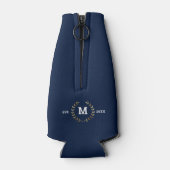 Aangepaste Boot Kapitein Monogram Gouden Laurel Na Flesjeskoeler (Achterkant)