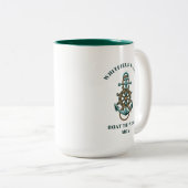 Aangepaste boot voor Nautical Family Reunion Tweekleurige Koffiemok (Voorkant rechts)