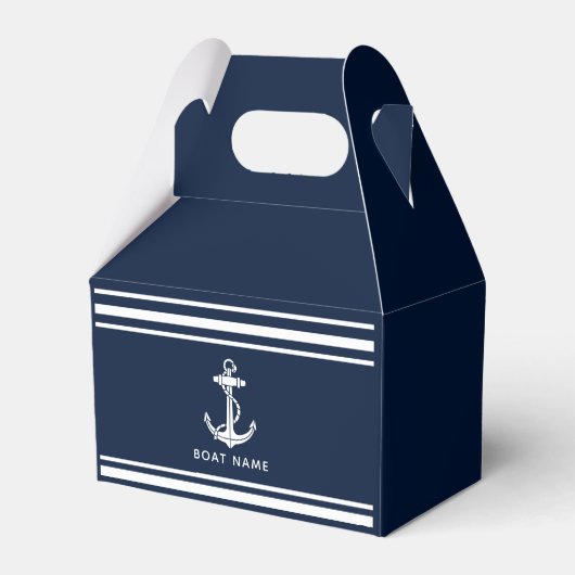 Aangepaste bootanker en naam Nautilus Bedankdoosjes (Achterkant)