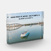 Aangepaste bootfoto en thuis haven coördinaten fotoblokken (Links)