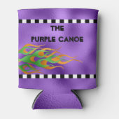 Aangepaste bootkleuren vlammencheckers blikjeskoeler (Voorkant)