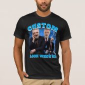 Aangepaste bootleg 50e verjaardag, kijk wie 50 is! t-shirt (Voorkant)