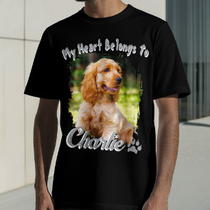 Aangepaste bootleg typografie naam mijn hart behoo t-shirt