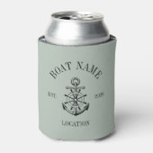 Aangepaste bootnaam Anker Crest Nautilus Meerhuis Blikjeskoeler (Blikje Voorkant)