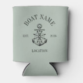 Aangepaste bootnaam Anker Crest Nautilus Meerhuis Blikjeskoeler (Voorkant)