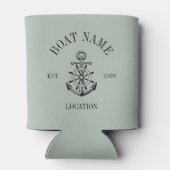 Aangepaste bootnaam Anker Crest Nautilus Meerhuis Blikjeskoeler (Achterkant)