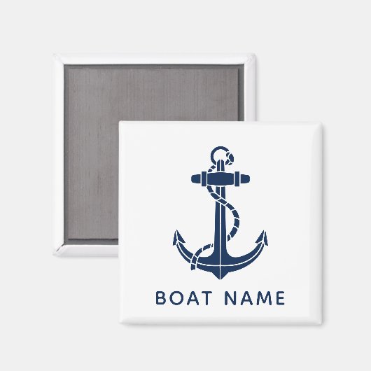 Aangepaste bootnaam Anker Cruise Trip Magneet (Voorkant / Achterkant)