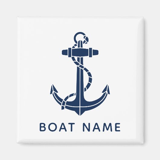 Aangepaste bootnaam Anker Cruise Trip Magneet (Voorkant)