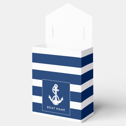 Aangepaste bootnaam Anker Naautical Kust Bedankdoosjes (Geopend)