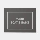 Aangepaste bootnaam dock mat grijs (Voorkant)