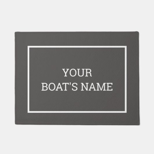 Aangepaste bootnaam dock mat grijs (Voorkant)