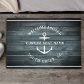 Aangepaste bootnaam driftwood Welkom op het bord Deurmat