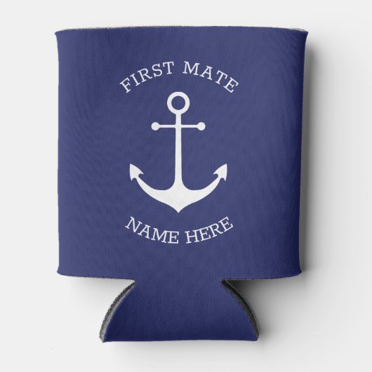 Aangepaste Bootnaam, Eerste stuurman, nautische an Blikjeskoeler (Voorkant)