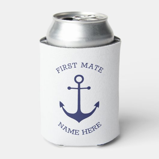 Aangepaste Bootnaam, Eerste stuurman, nautische an Blikjeskoeler (Blikje Voorkant)