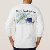 Aangepaste bootnaam met grafiek en zeeduivel t-shirt (Achterkant)