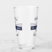 Aangepaste bootnaam Nautical Anchor Navy Blue Whit Glas (Rechts)