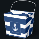 Aangepaste bootnaam Nautical anker Kust- Bedankdoosjes<br><div class="desc">Het scheepsanker Favor Box-ontwerp voegt niet alleen een tijdloze esthetiek toe, maar vormt ook een mooie aanvulling op de collectie van elke bootliefhebber. Met de naam van uw boot, en een wit anker en touw, personaliseer om een unieke uitrusting voor uw boot te maken. Maakt een geweldig give-away voor iedereen....</div>