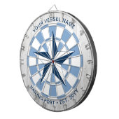 Aangepaste bootnaam Nautical Star Gepersonaliseerd Dartbord (Voorkant Rechts)