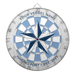 Aangepaste bootnaam Nautical Star Persoonlijk Dartbord