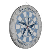 Aangepaste bootnaam Nautical Star Persoonlijk Dartbord (Voorkant Links)