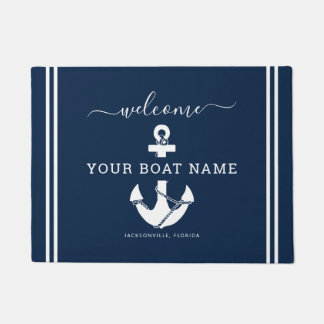 Aangepaste bootnaam Nautisch Welkom Deurmat