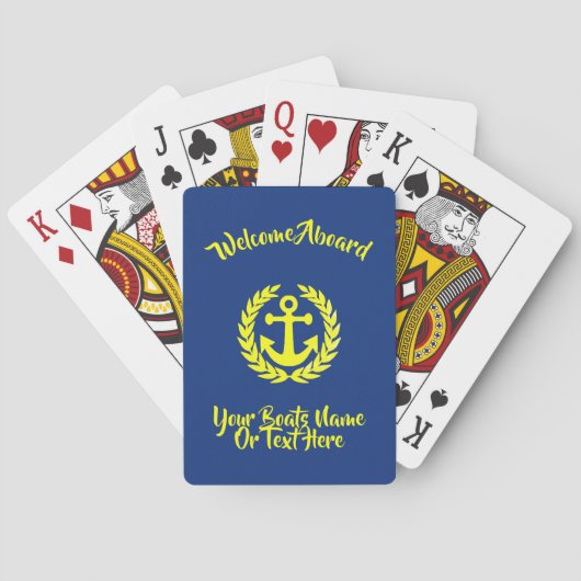 Aangepaste bootnaam pokerkaarten (Achterkant)