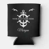 Aangepaste bootnaam Scheepswerf Wiel Anchor Nautic Blikjeskoeler (Voorkant)
