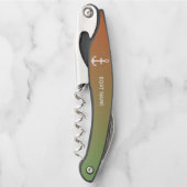 Aangepaste bootnaam sticker gepersonaliseerde viny kurkentrekker (Voorkant)