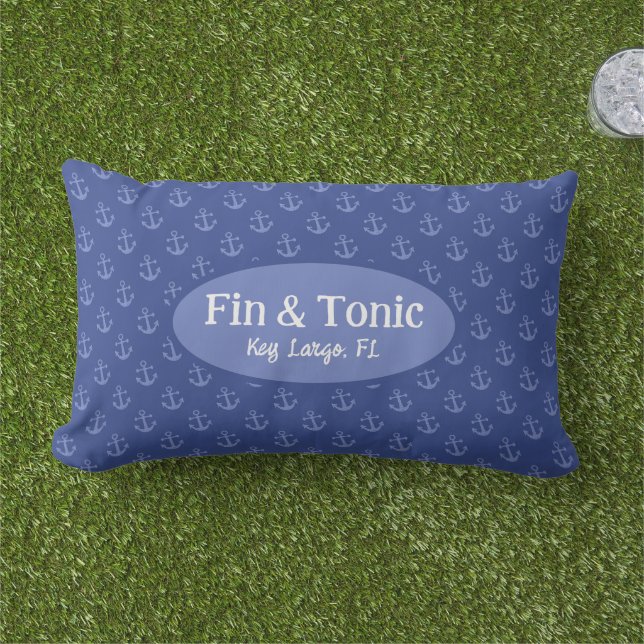 Aangepaste bootnaam voor auteur buitenkussen (Gras)