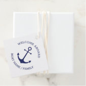 Aangepaste bootnaam Welkom aan boord nautisch anke Bedankjes Labels (In situ)