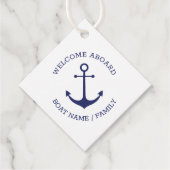 Aangepaste bootnaam Welkom aan boord nautisch anke Bedankjes Labels (Voorkant)
