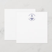 Aangepaste bootnaam Welkom aan boord nautisch anke Bedankkaart (Voorkant / Achterkant)