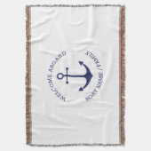 Aangepaste bootnaam Welkom aan boord nautisch anke Deken (Voorkant Verticaal)