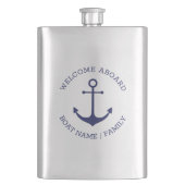 Aangepaste bootnaam Welkom aan boord nautisch anke Flacon (Voorkant)