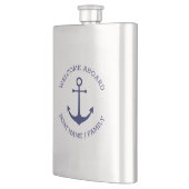 Aangepaste bootnaam Welkom aan boord nautisch anke Flacon (Links)