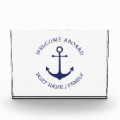 Aangepaste bootnaam Welkom aan boord nautisch anke Fotoblokken (Voorkant)