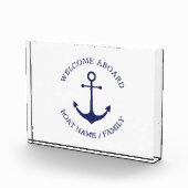Aangepaste bootnaam Welkom aan boord nautisch anke Fotoblokken (Rechts)