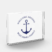 Aangepaste bootnaam Welkom aan boord nautisch anke Fotoblokken (Links)
