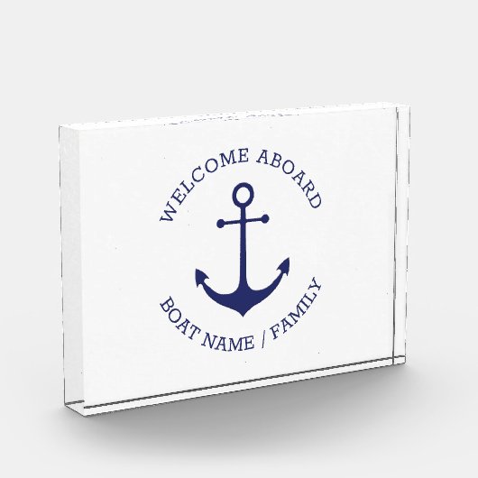 Aangepaste bootnaam Welkom aan boord nautisch anke Fotoblokken (Links)