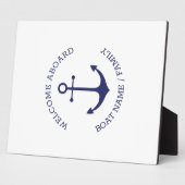 Aangepaste bootnaam Welkom aan boord nautisch anke Fotoplaat (Zijkant)