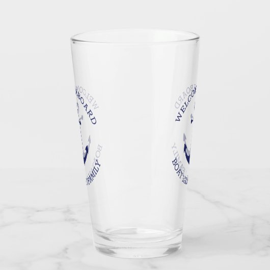 Aangepaste bootnaam Welkom aan boord nautisch anke Glas (Links)