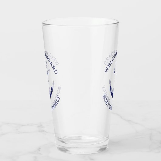 Aangepaste bootnaam Welkom aan boord nautisch anke Glas (Rechts)