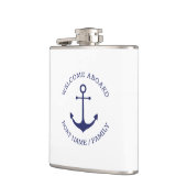 Aangepaste bootnaam Welkom aan boord nautisch anke Heupfles (Links)