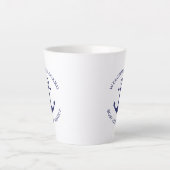 Aangepaste bootnaam Welkom aan boord nautisch anke Latte Mok (Voorkant)