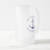 Aangepaste bootnaam Welkom aan boord nautisch anke Matglas Bierpul (Voorkant rechts)