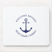 Aangepaste bootnaam Welkom aan boord nautisch anke Muismat (Voorkant)